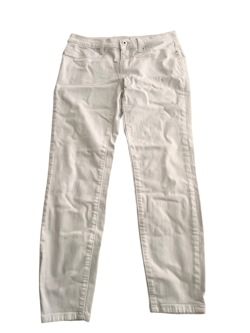Lila Ryan Women’s Size 28 White Straight Leg Jeans Classic 5 Pocket Denim
